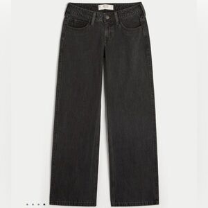 Hollister Washed Black Low-rise Baggy Jeans